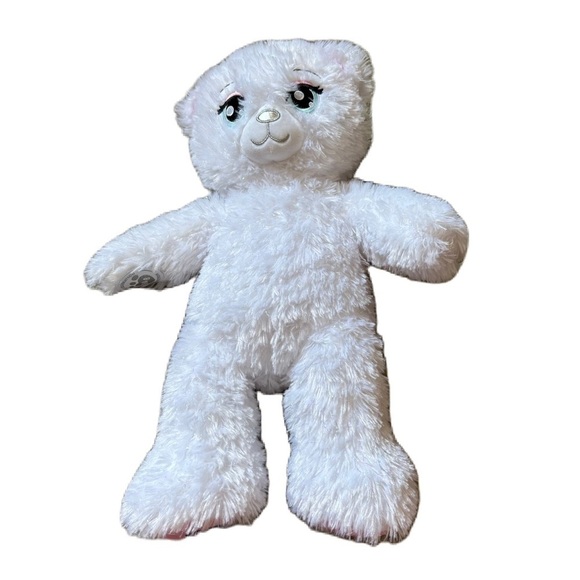 Build A Bear Disney Princess Sparkly White Teddy Bear BAB 25th Celebration Toy
